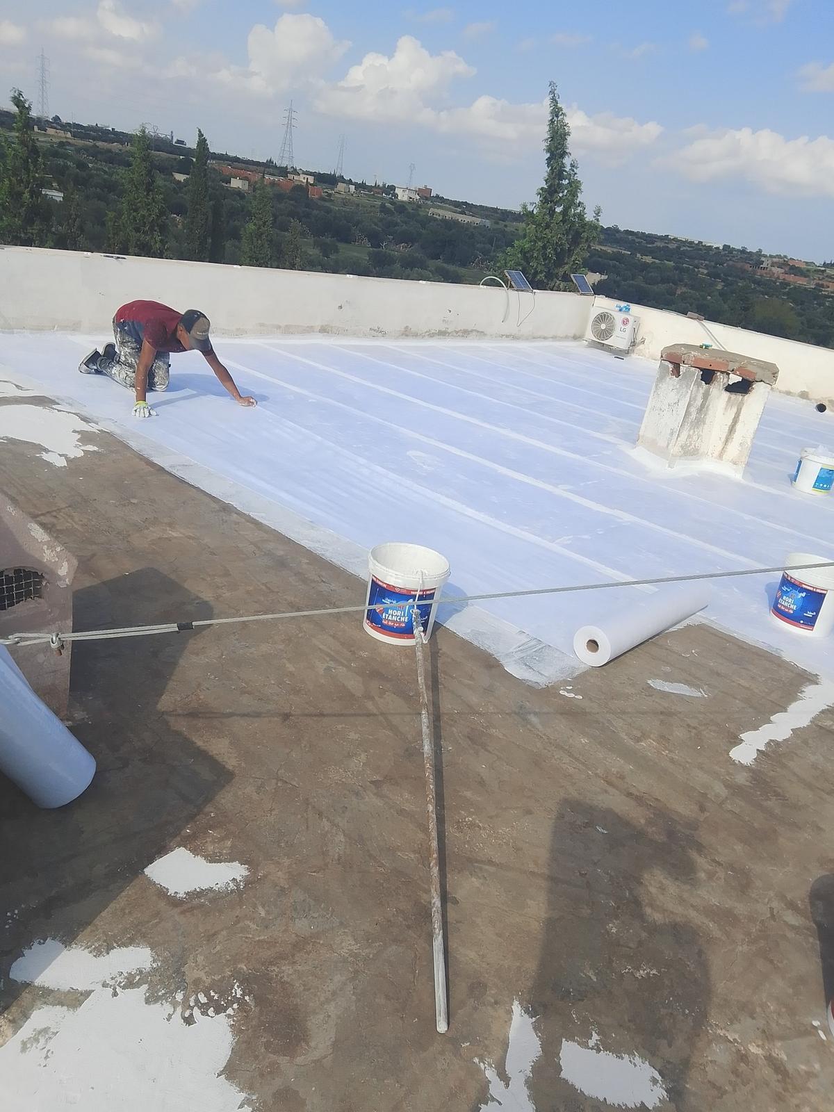 Travaux d'étanchéité SELF 60 à M'saken — route Mouredin